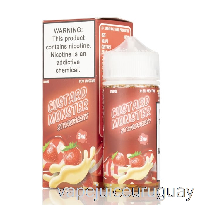 Fresa - Natillas Monstruo - 100ml 0mg Vape Uruguay